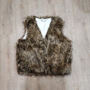 Faux Fur Vest Size M